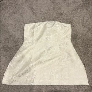 Fashion Nova Strapless Cream Dress